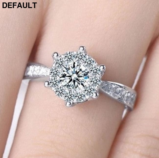 Wish fashion engagement ring exquisite eight heart arrow zircon female jewelry wholesale Wedding Rings Best Selling