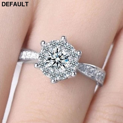 Wish fashion engagement ring exquisite eight heart arrow zircon female jewelry wholesale Wedding Rings Best Selling