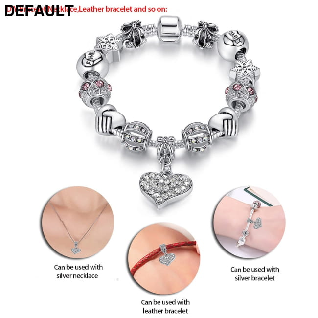 Women Bracelet 925 Unique Silver Crystal Charm Sterling Bracelets