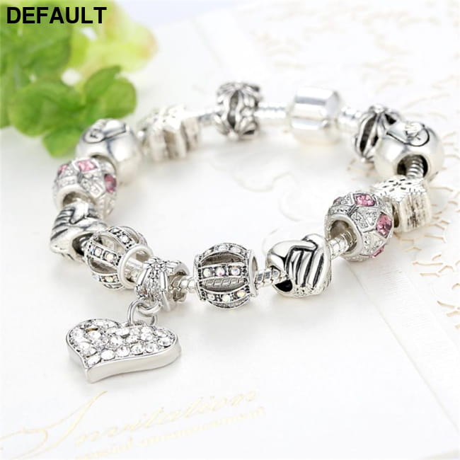 Women Bracelet 925 Unique Silver Crystal Charm Sterling Bracelets