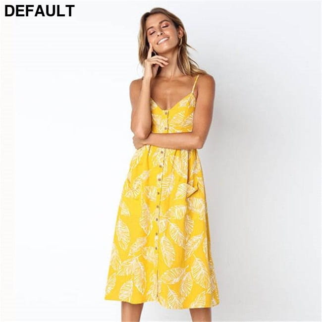 Women Floral Stripe Long Sleevele Button Beach Boho Midi Dress Jumpsuits & Rompers Best Selling Products Dresses