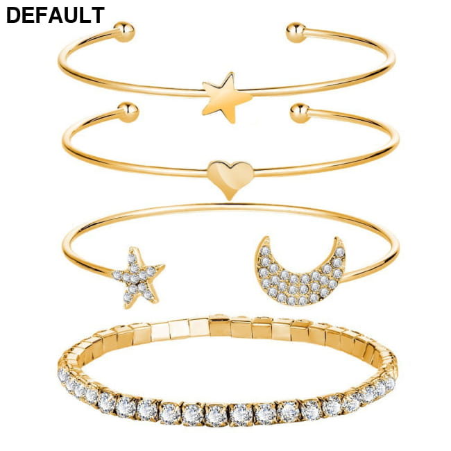 Women Moon Stars Cuff Bracelets Bangles Simple Gifts Gold Best Selling Products