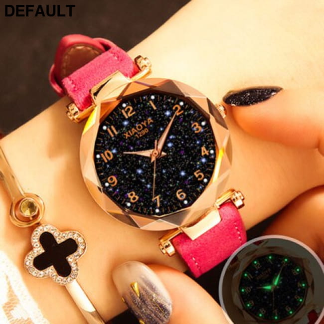 Women Watches Best Sell Star Sky Dial Clock Luxury Rose Pink Selling Products