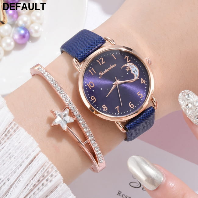 Women Watches Luxury Leather Band Watch Dress Clock Lady Blue / Bracelet Best Selling Products