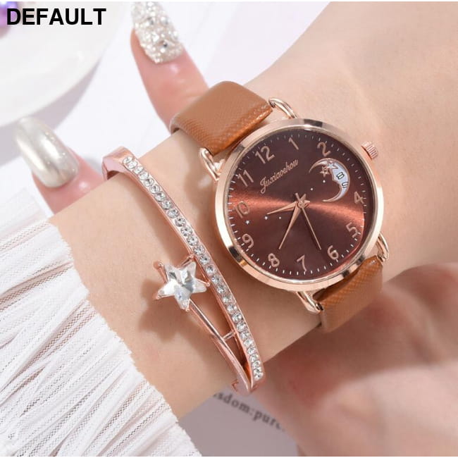 Women Watches Luxury Leather Band Watch Dress Clock Lady Brown / Bracelet Best Selling Products