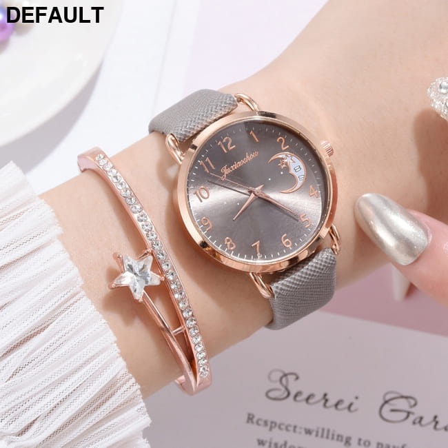 Women Watches Luxury Leather Band Watch Dress Clock Lady Grey / Bracelet Best Selling Products