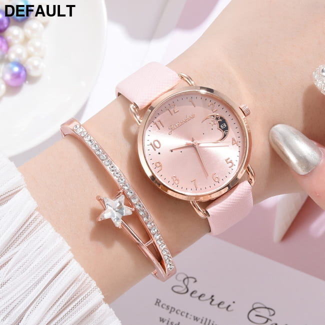 Women Watches Luxury Leather Band Watch Dress Clock Lady Pink / Bracelet Best Selling Products