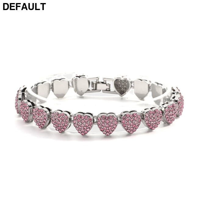 Womens Cubic Zirconia Full Diamond Bracelet Sterling Silver Bracelets