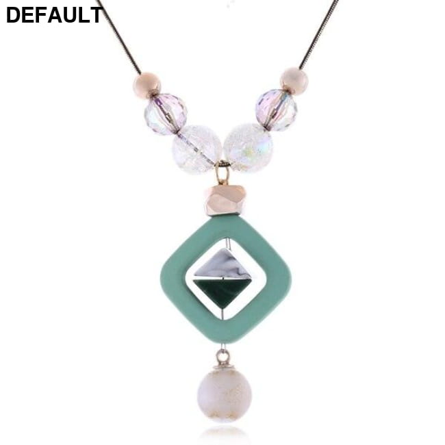 Women’s Sweater Long Necklace for Women Acrylic Beads 1 Sterling Silver Necklaces