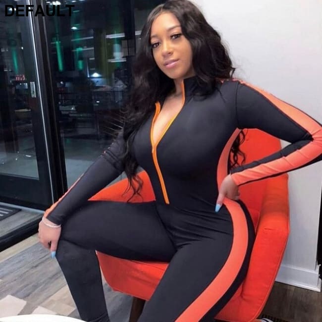 Women’s Two-Piece Tracksuit Orange / L Jumpsuits & Rompers Best Selling Products Track Jackets