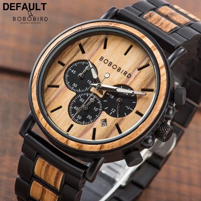 Wood Steel Chrono Men Quartz Watches Best Selling Products