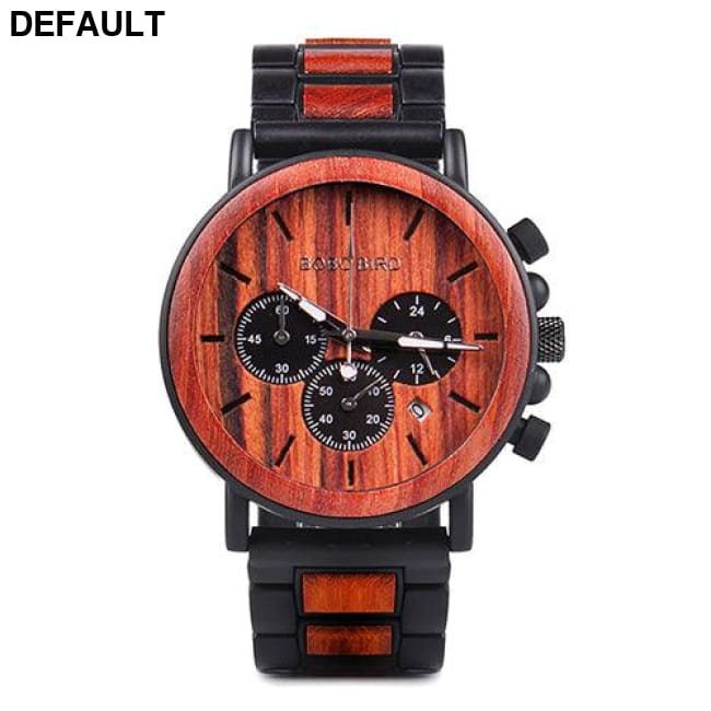 Wood Steel Chrono Men Quartz Watches Best Selling Products
