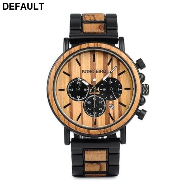 Wood Steel Chrono Men Quartz Watches Best Selling Products