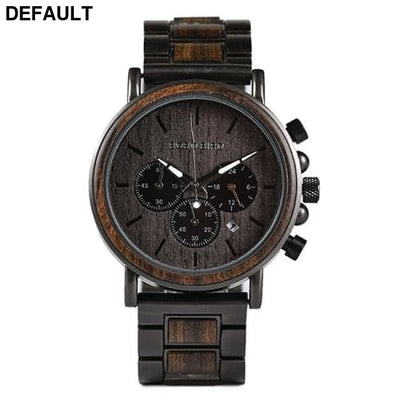 Wood Steel Chrono Men Quartz Watches Best Selling Products
