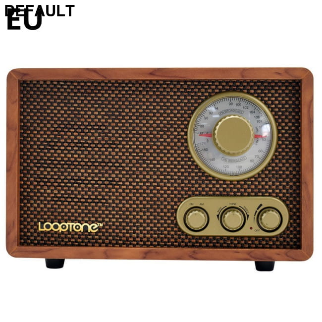 Wooden Old-Fashioned Semiconductor Home Bluetooth Radio Brown / EU Portable Radios AM/FM