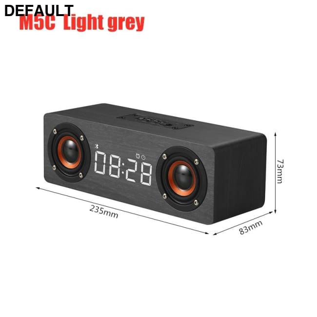 Wooden Soundbar Bluetooth Speaker Music Acoustic System 20W HIFI Stereo Surround LED Display Outdoor With FM Radio M5C