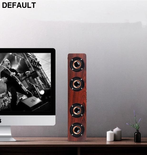 Wooden Soundbar Bluetooth Speaker Music Acoustic System 20W HIFI Stereo Surround LED Display Outdoor With FM Radio Mini