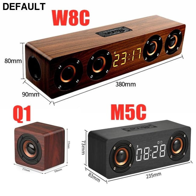 Wooden Soundbar Bluetooth Speaker Music Acoustic System 20W Mini Speakers