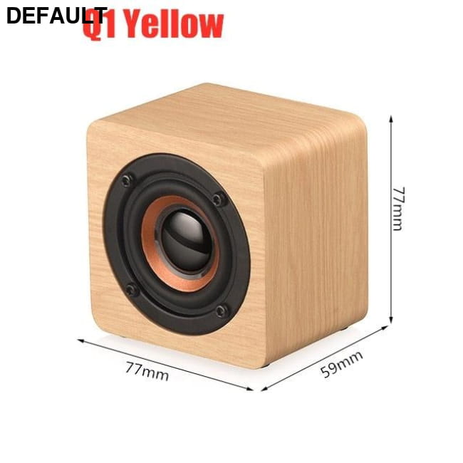 Wooden Soundbar Bluetooth Speaker Music Acoustic System 20W Q1 Yellow Mini Speakers