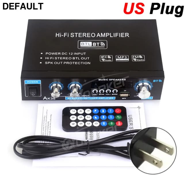 Woopker AK35/AK45/AK45 Pro/AK55 Digital Amplifier Bluetooth Sound 2 Channel HIFi FM USB Audio Amp For Home Car Karaoke