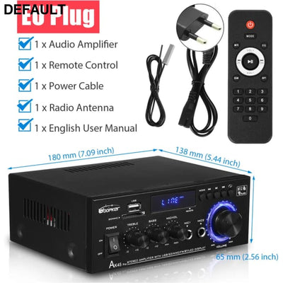 Woopker AK35/AK45/AK45 Pro/AK55 Digital Amplifier Bluetooth Sound 2 Channel HIFi FM USB Audio Amp For Home Car Karaoke
