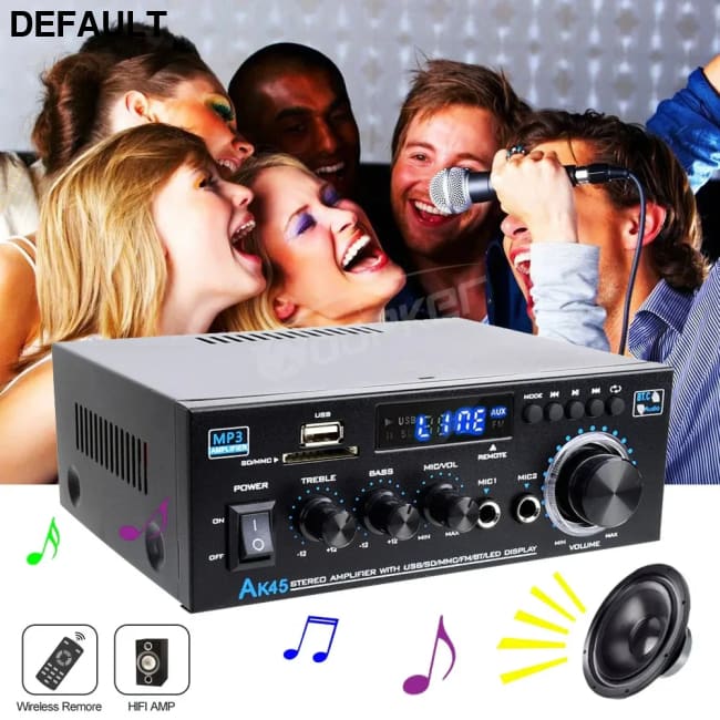 Woopker AK35/AK45/AK45 Pro/AK55 Digital Amplifier Bluetooth Sound 2 Channel HIFi FM USB Audio Amp For Home Car Karaoke