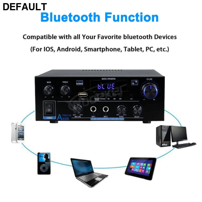 Woopker AK35/AK45/AK45 Pro/AK55 Digital Amplifier Bluetooth Sound 2 Channel HIFi FM USB Audio Amp For Home Car Karaoke