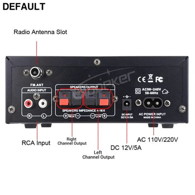 Woopker AK35/AK45/AK45 Pro/AK55 Digital Amplifier Bluetooth Sound 2 Channel HIFi FM USB Audio Amp For Home Car Karaoke