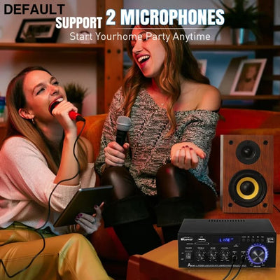 Woopker AK35/AK45/AK45 Pro/AK55 Digital Amplifier Bluetooth Sound 2 Channel HIFi FM USB Audio Amp For Home Car Karaoke