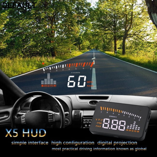 X5 Car HUD Head Up Display OBD II EOBD Automatic Matching black Best Selling Products