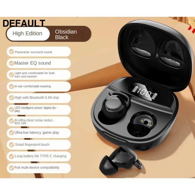 X62 Wireless Bluetooth In-Ear TWS Mini Sports Earbuds Long Black Earphones Headphones