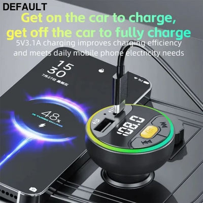 Xiaomi Car FM Transmitter Bluetooth 5.3 Handsfree Wireless Kit USB C Charger Auto Radio Fm Modulator Mp3 Player Adapter