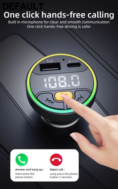 Xiaomi Car FM Transmitter Bluetooth 5.3 Handsfree Wireless Kit USB C Charger Auto Radio Fm Modulator Mp3 Player Adapter