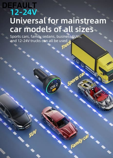 Xiaomi Car FM Transmitter Bluetooth 5.3 Handsfree Wireless Kit USB C Charger Auto Radio Fm Modulator Mp3 Player Adapter