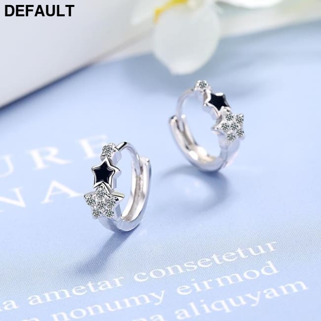 XIYANIKE 925 Sterling Silver Prevent Allergy Handmade Earrings for Women Trendy Elegant Star Geometric Crystal Jewelry