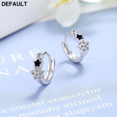 XIYANIKE 925 Sterling Silver Prevent Allergy Handmade Earrings for Women Trendy Elegant Star Geometric Crystal Jewelry