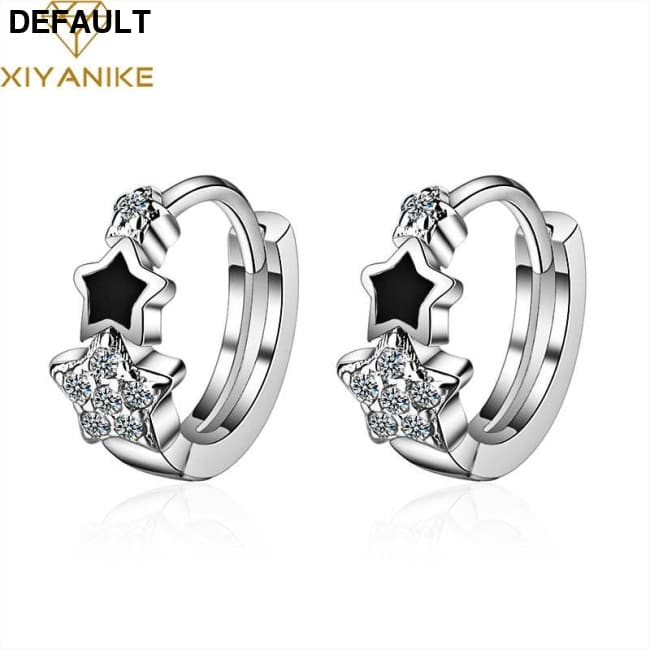 XIYANIKE 925 Sterling Silver Prevent Allergy Handmade Earrings for Women Trendy Elegant Star Geometric Crystal Jewelry
