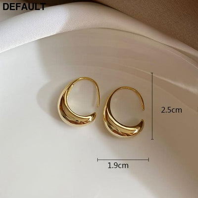 XIYANIKE 925 Sterling Silver Stud Earrings for Women French Trendy Gold Plated C Shape Earring Bride Jewelry Prevent