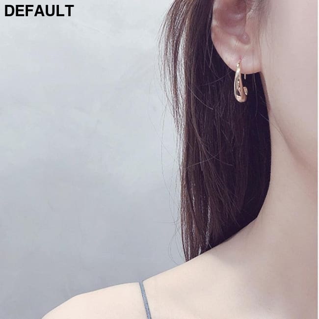 XIYANIKE 925 Sterling Silver Stud Earrings for Women French Trendy Gold Plated C Shape Earring Bride Jewelry Prevent