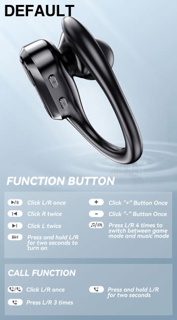 XT80 over the ear wireless Bluetooth earphones with ultra long battery life sports noise reduction TWS black Mini