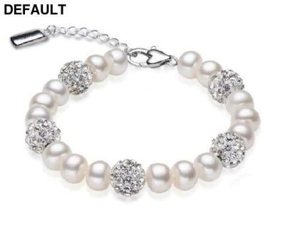 YIKALAISI Charm Bracelet Natural Freshwater Pearl 925 Sterling Silver white Bracelets