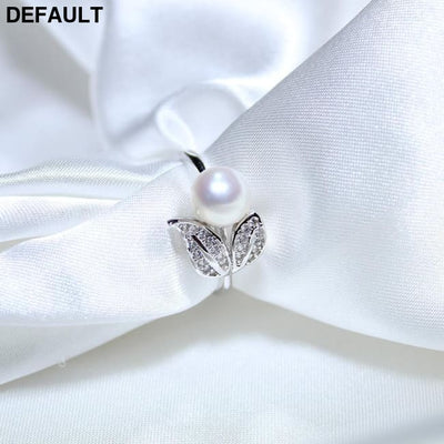 YIKALAISI Pearl jewelry 7-8 mm rings 925 sterling silver Sterling Silver Rings