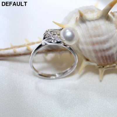 YIKALAISI Pearl jewelry 7-8 mm rings 925 sterling silver Sterling Silver Rings