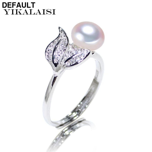 YIKALAISI Pearl jewelry 7-8 mm rings 925 sterling silver