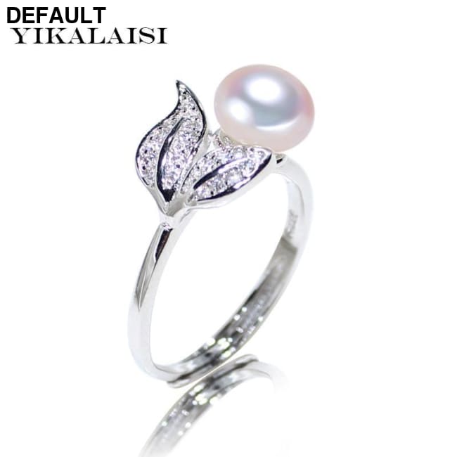YIKALAISI Pearl jewelry 7-8 mm rings 925 sterling silver Sterling Silver Rings