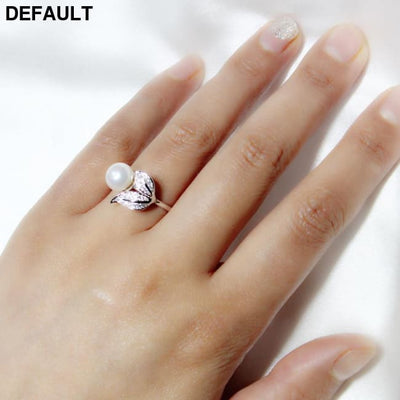 YIKALAISI Pearl jewelry 7-8 mm rings 925 sterling silver Sterling Silver Rings