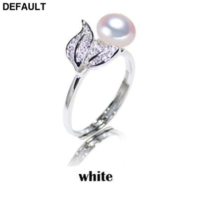 YIKALAISI Pearl jewelry 7-8 mm rings 925 sterling silver White Sterling Silver Rings