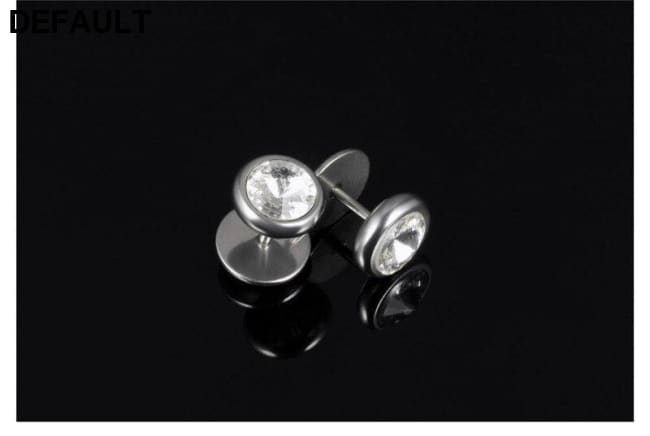 ZORCVENS New Arrival Fashion Jewelry Delicate Stainless Steel Inlaid CZ Accessories silver color Black Man Woman Stud