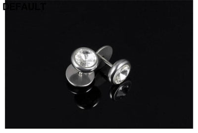 ZORCVENS New Arrival Fashion Jewelry Delicate Stainless Steel Inlaid CZ Accessories silver color Black Man Woman Stud
