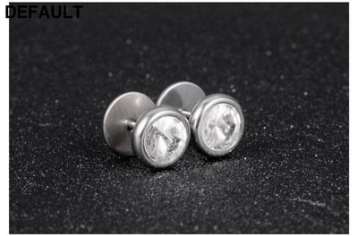 ZORCVENS New Arrival Fashion Jewelry Delicate Stainless Steel Inlaid CZ Accessories silver color Black Man Woman Stud